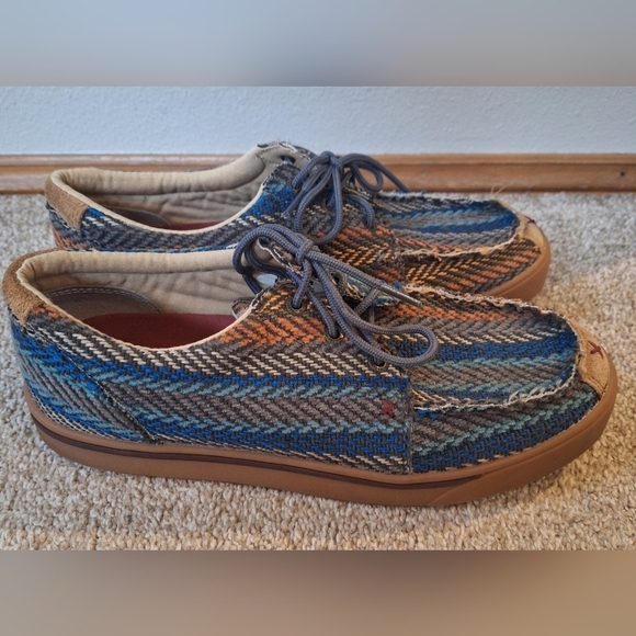 Twisted X Hooey Loper Shoes Aztec Western Print Casual Moc Toe Lace Up Mens 8.5 main image 5